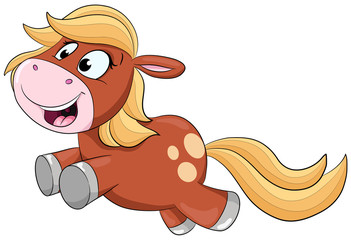 Fröhliches Pferd Vektor Illustration © Christine Wulf