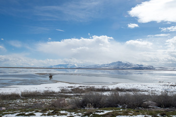 Majestic views overlooking the great Salt Lake in Utah