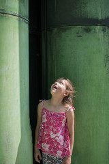 Fototapeta premium child girl wondering