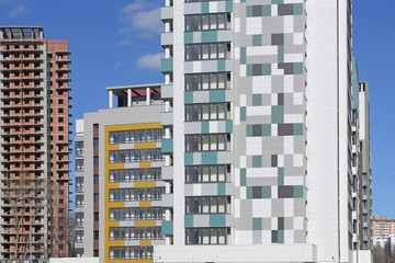 New apartment buildings.