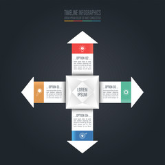 Infographic design business concept with 4 options.
