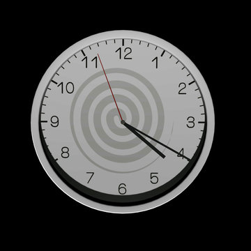 3d rendered illustration isolated of a clock set at 4:20 on a plain backgourn