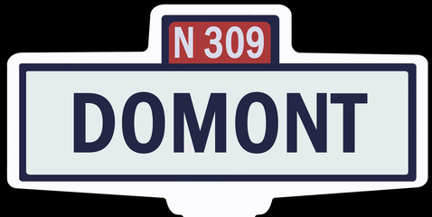 DOMONT - Ancien panneau entrée d'agglomération