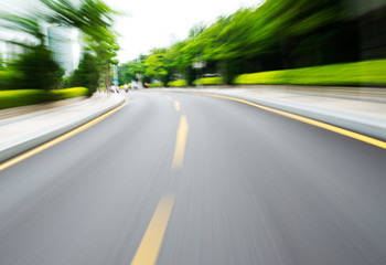 Fototapeta premium along the road with motion blur.