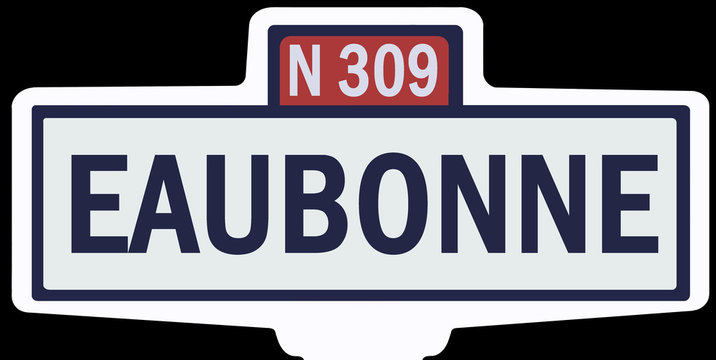 EAUBONNE - Ancien panneau entr&eacute;e d'agglom&eacute;ration