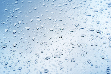 Rain drops on window glass