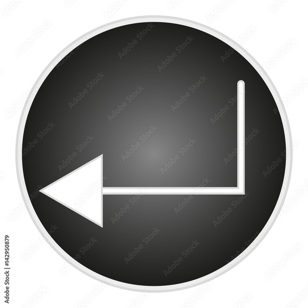 Aufkleber vector image arrow button