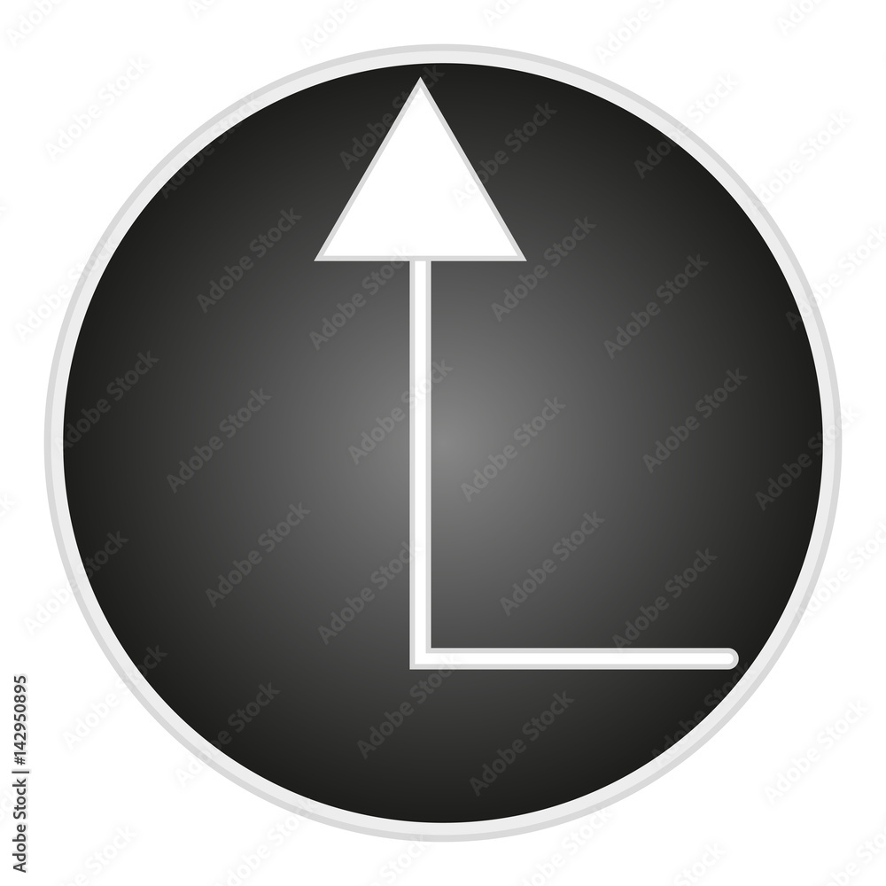 Aufkleber vector image of a circular black arrow button