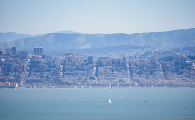 San Francisco Bay Marina With Sailboats
