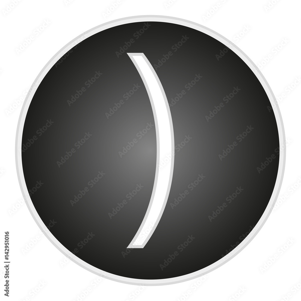Aufkleber vector image button with a sign right bracket