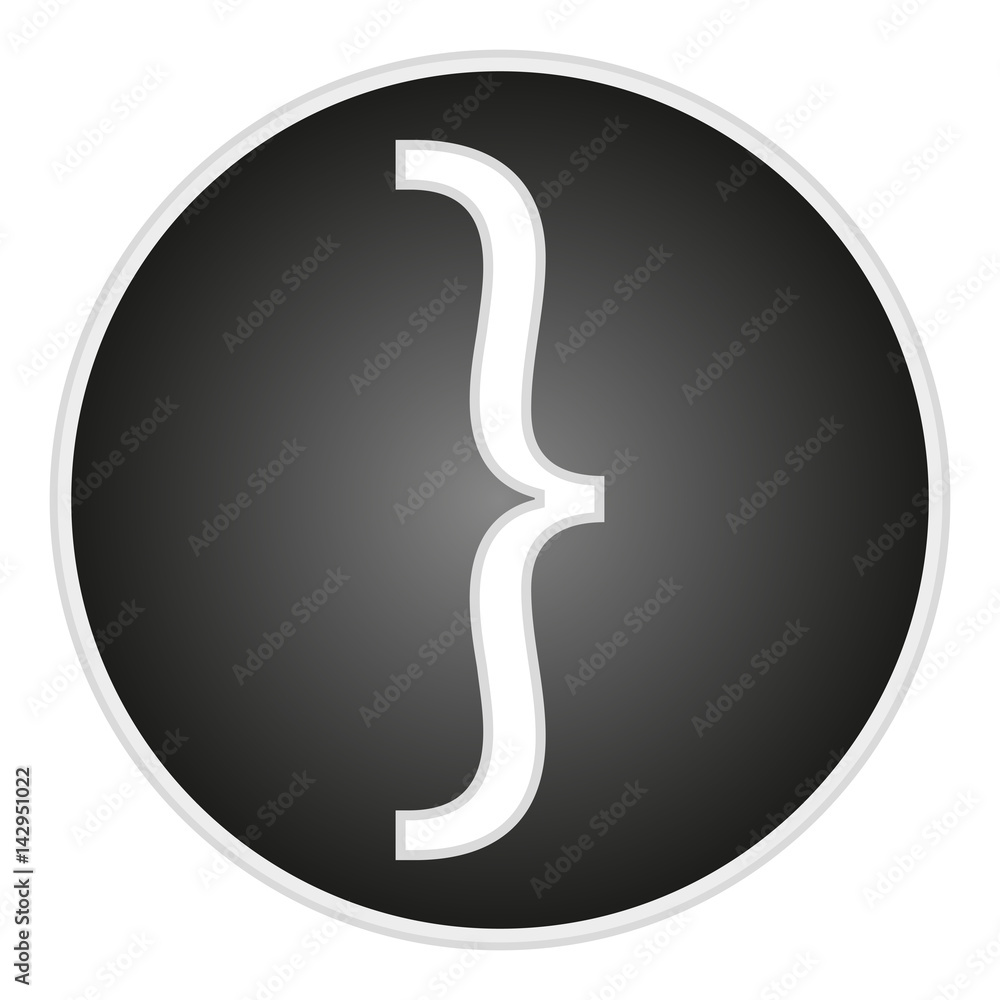 Poster vector image button with a sign right brace
