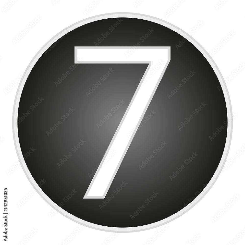 Poster vector image button seven
