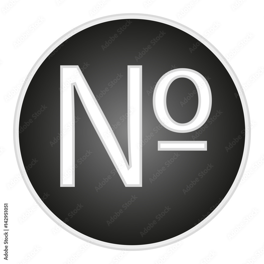 Aufkleber vector image button with the sign number