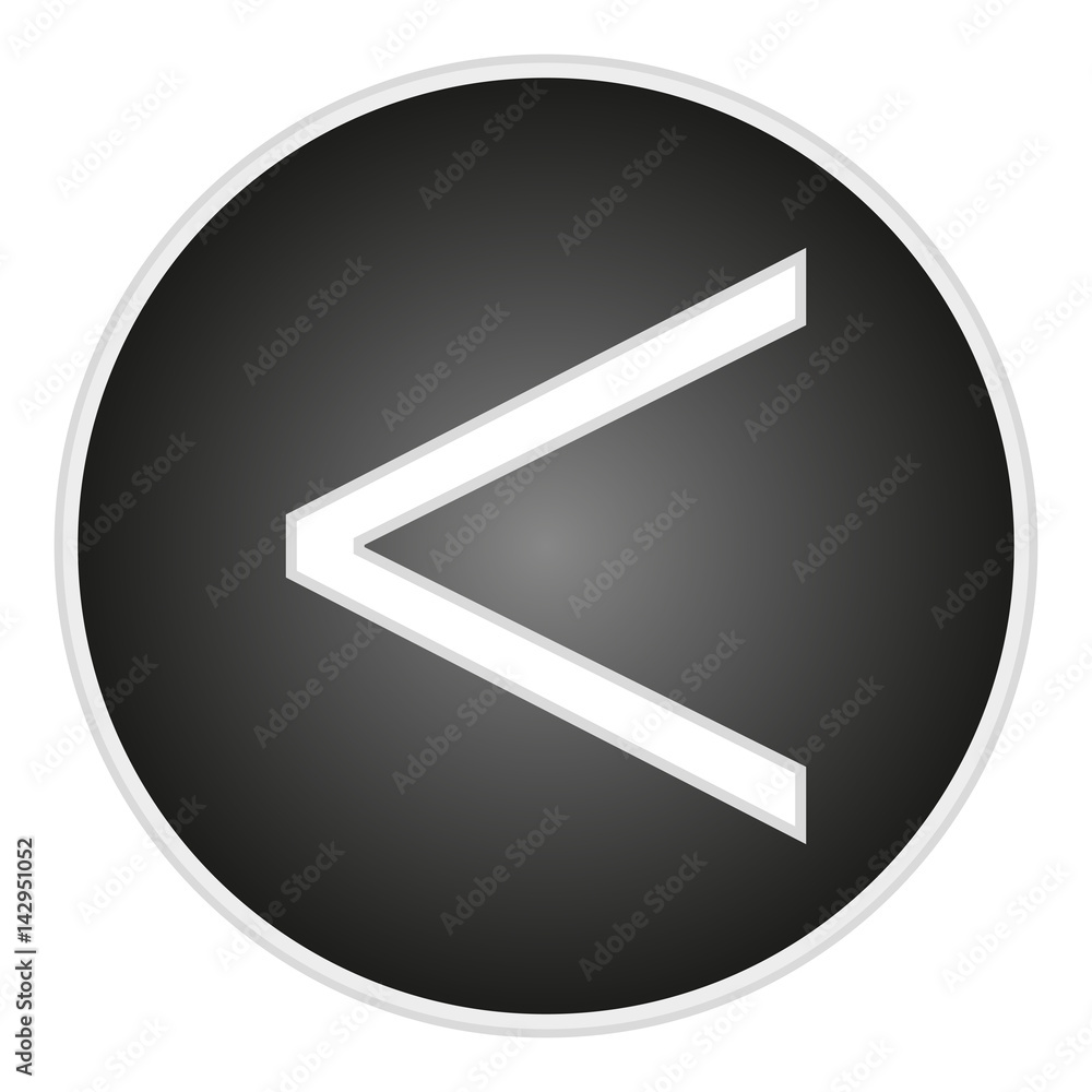 Aufkleber vector image button with the sign less