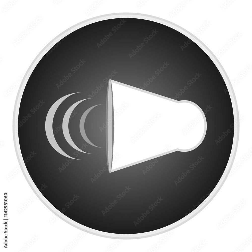 Poster vector image button speaker