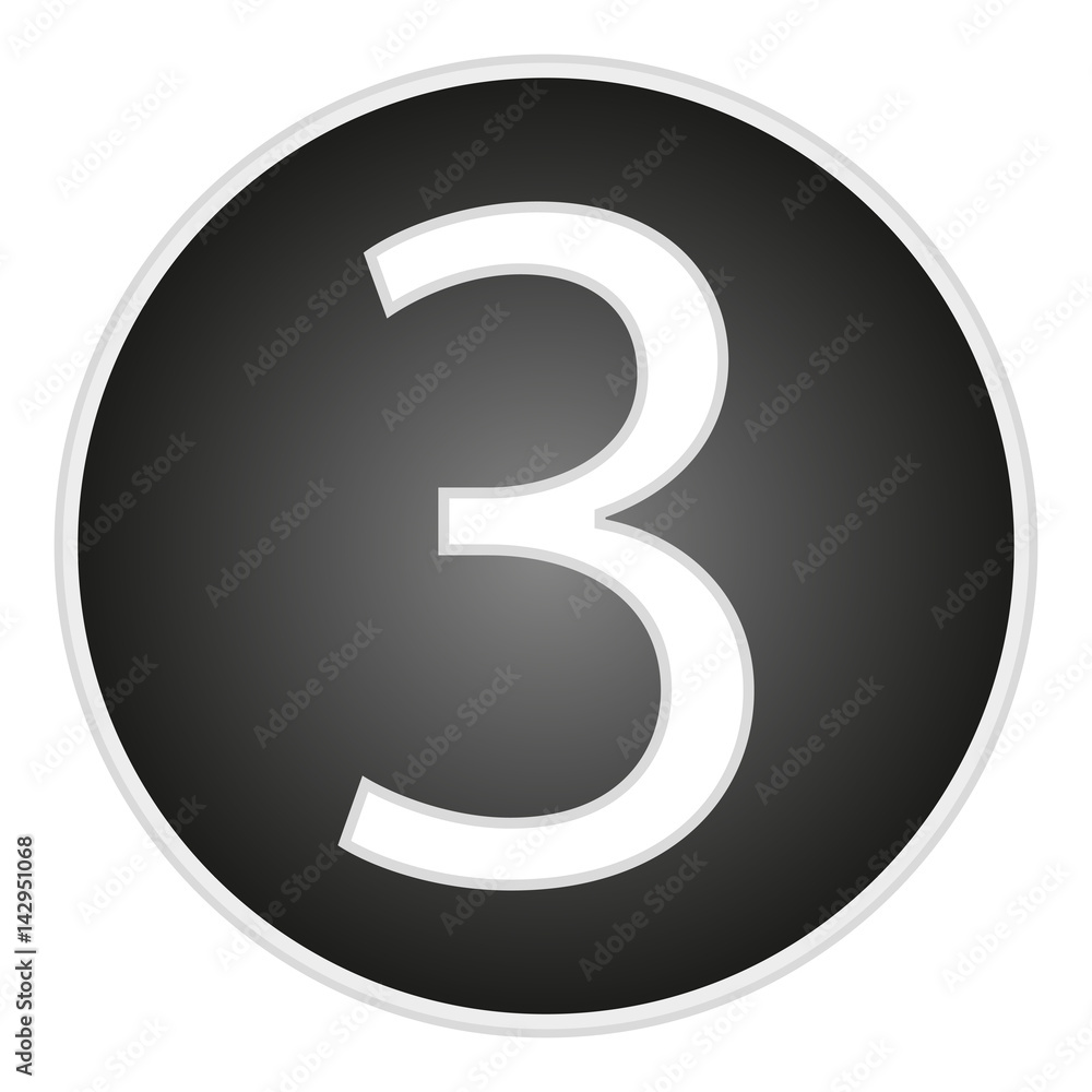 Aufkleber three buttons vector image