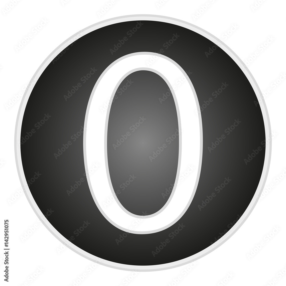 Aufkleber vector image button zero