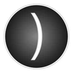 vector image button with a sign right bracket