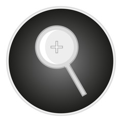 vector image button with magnifying glass