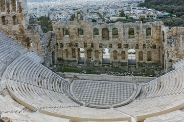 Odeon of Herodes Atticus in the Acropolis of Athens, Attica, Greece