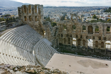 Odeon of Herodes Atticus in the Acropolis of Athens, Attica, Greece