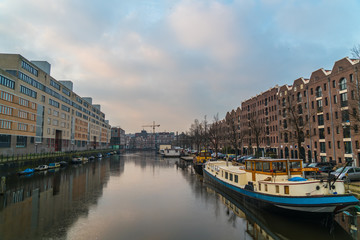 View on the Entrepot dok in Amsterdam, The Netherlands