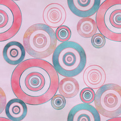 nahtlos kachelbares Kreismuster Wasserfarbe Aquarell