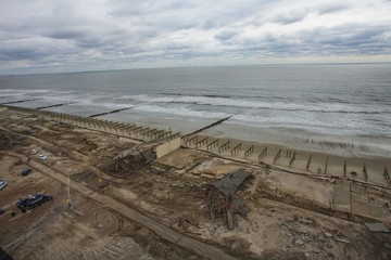 NEW YORK - November 1: Aftermath hurricane Sandy : panoramic view in Far Rockaway area   October 29, 2012 in New York City, NY