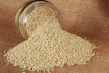 sesame seed in jar