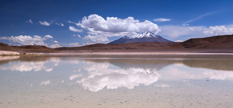 High-altitude lagoon on the plateau Altiplano, Eduardo Avaroa Andean Fauna National Reserve, Bolivia
