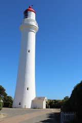 Amazing lighthouse on the ocean coast