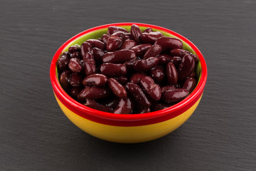 Red kidney beans in a dish