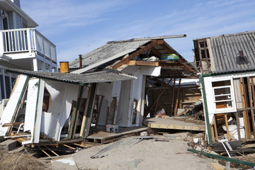 Fototapeta na wymiar One of New York borough area after Hurricane Sandy