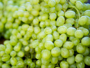 Group of fresh grape at a fruit store.