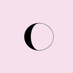 Lunar Moon Phase Icon. flat design