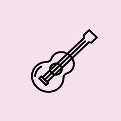 Guitar icon. flat design