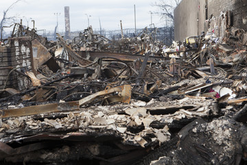 One of New York borough area after Hurricane Sandy