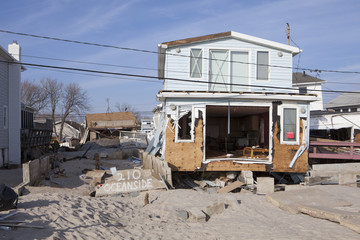 One of New York borough area after Hurricane Sandy