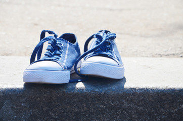 beautiful blue sneakers