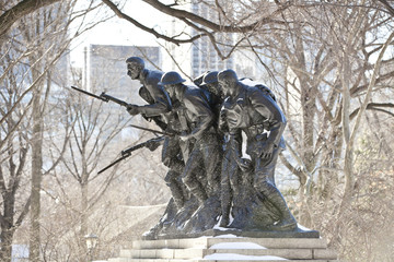 Soldiers Monument in Central Park Manhattan
