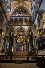 Fototapeta na wymiar Interior View of Salisbury Cathedral