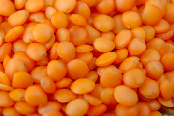 red orange lentil beans healthy diet food protein natural