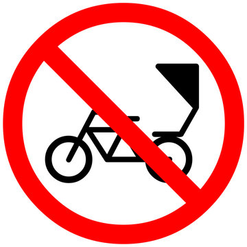 rixa, bike entrance not allowed. Red prohibition sign. Stop symbol..Traffic sign indicating prohibition of passing bus rules. Prohibit road icon isolated on white background. No allowed emblem.