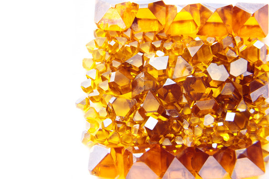 scattered yellow Monocrystal synthetic diamonds 