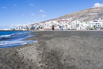 Rolgordijnen City of Gran Tarajal on the Canary Island Fuerteventura with beach. © sotavento1000