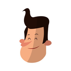 man face cartoon icon over white background. colorful design. vector illustration