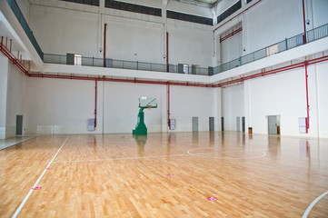 basketball court, school gym indoor.