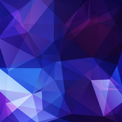 Background made of dark blue triangles. Square composition with geometric shapes. Eps 10