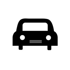 Icon black car on a white background