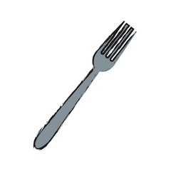 fork icon over white background. vector illustration